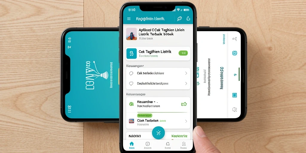 Tampilan antarmuka aplikasi Cek Tagihan Listrik 8180.