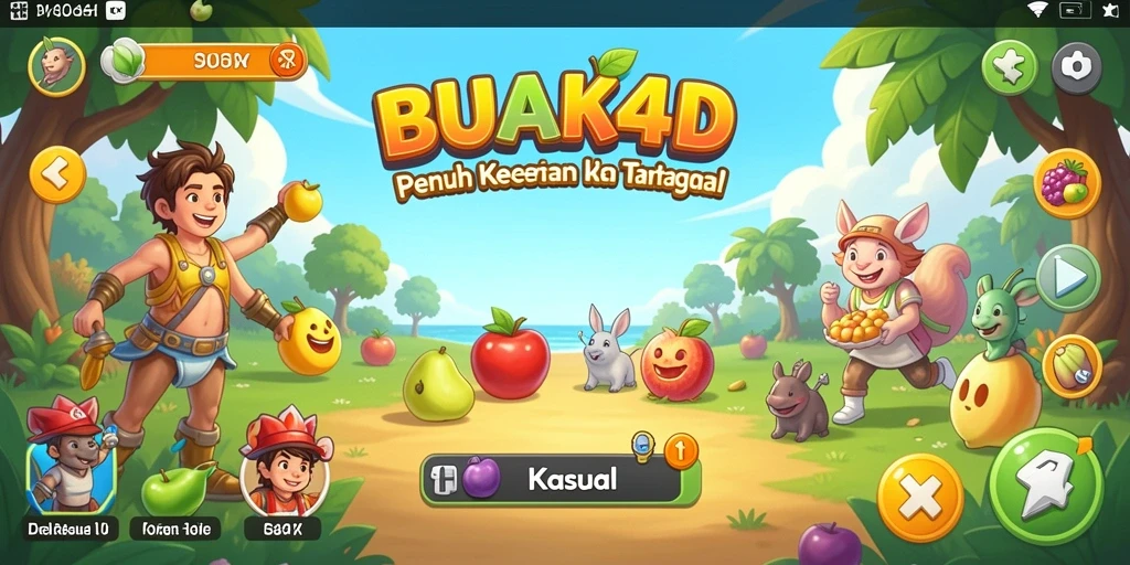 Tampilan antarmuka BUAH4D yang ceria dan menarik.
