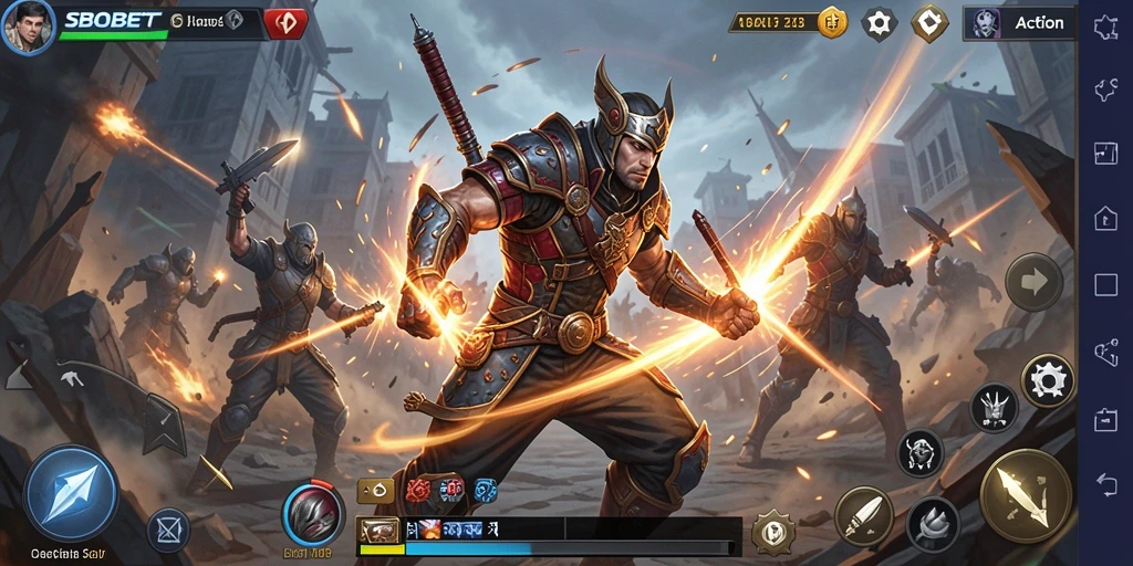 Screenshot yang menunjukkan aksi mendebarkan dalam SBOBET.